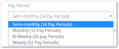 Screenshot showing the Pay Period under Employer Info