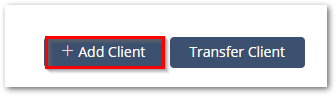 Screenshot highlighting the Add Client button