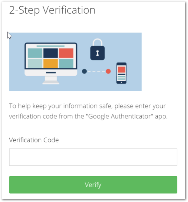 Two step verification