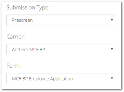 Screenshot showing an example of a form submission for Prescreen