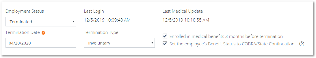 Screenshot showing additional User Detail fields